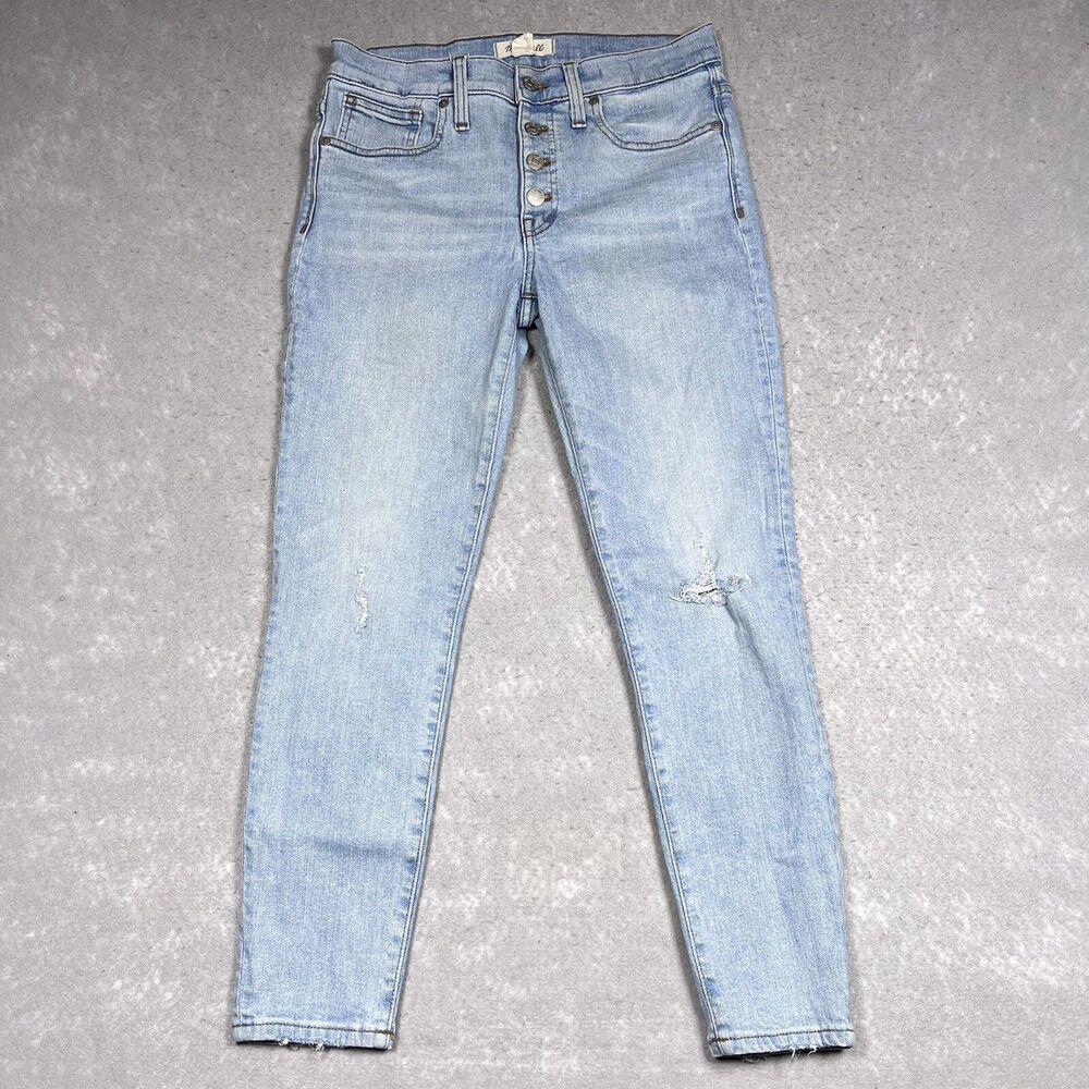 Madewell Jeans Women Sz 28 Blue High Rise Skinny Button Fly Denim Jeans